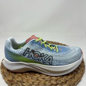 Hoka Blue and Green Athletic Shoes